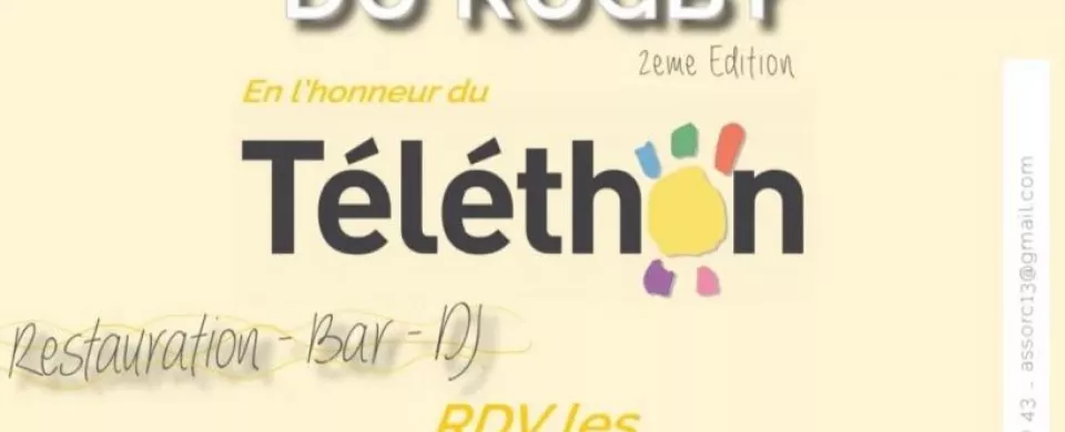 affiche Téléthon 2022 mobilisation patients HDJ rugby